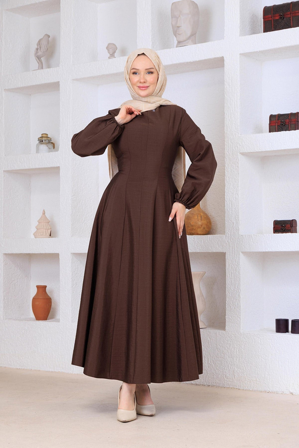 Royal Elbise Kahverengi