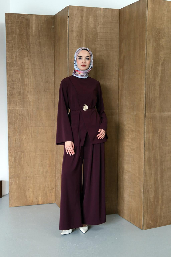 Twill Kruvaze Takım Bordo