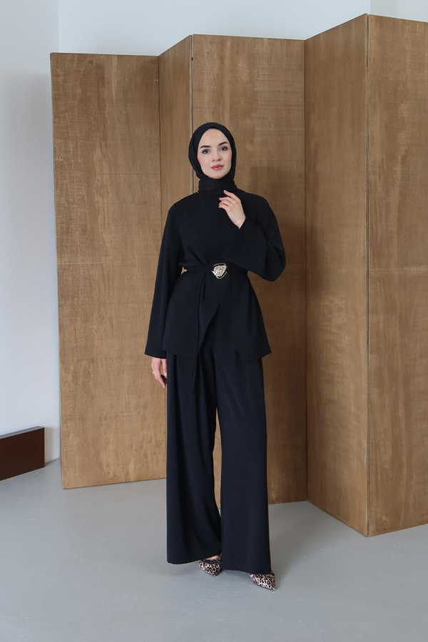 Twill Kruvaze Takım Siyah