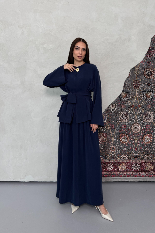 Nazen Broş Takım Lacivert