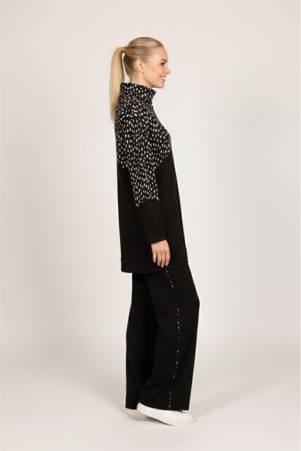A103355 Aguaje Garnili Bluz Pantalonlu Takım / SİYAH