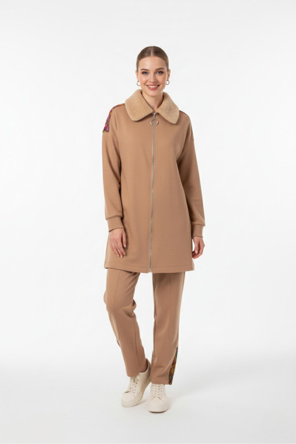 A419355 Aguaje Jakar Garnili Pantolonlu Takım / CAMEL