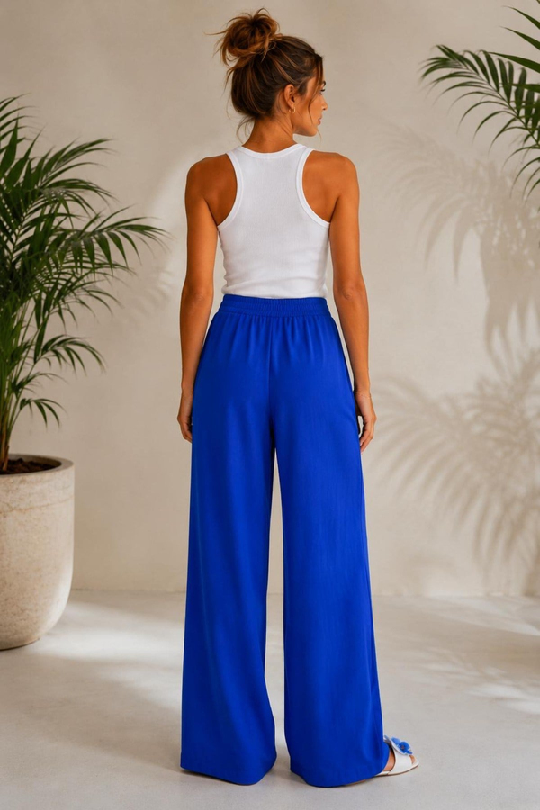 A60086 Aguaje Sandy Palazzo Pantolon / SAKS MAVİ
