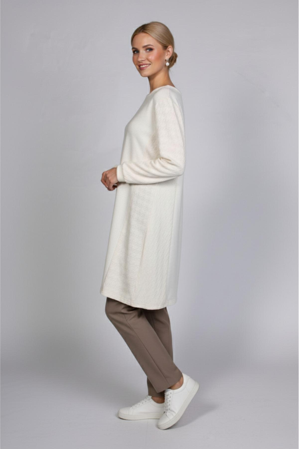 NC1061 Newcarmen Kombinli Örme Tunik / EKRU