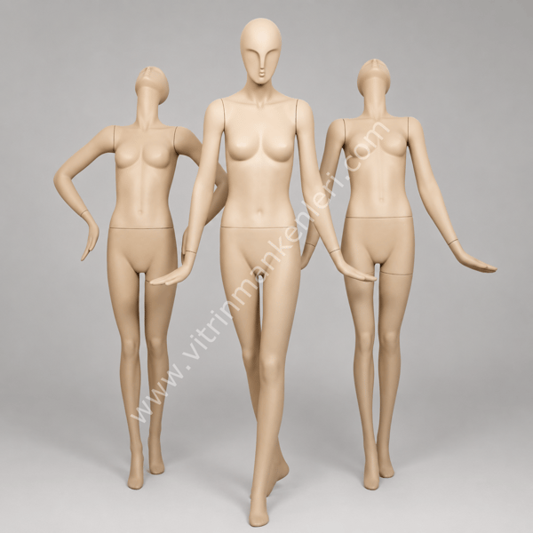 3''LÜ SET BAYAN POLYESTER VİTRİN MANKENLERİ