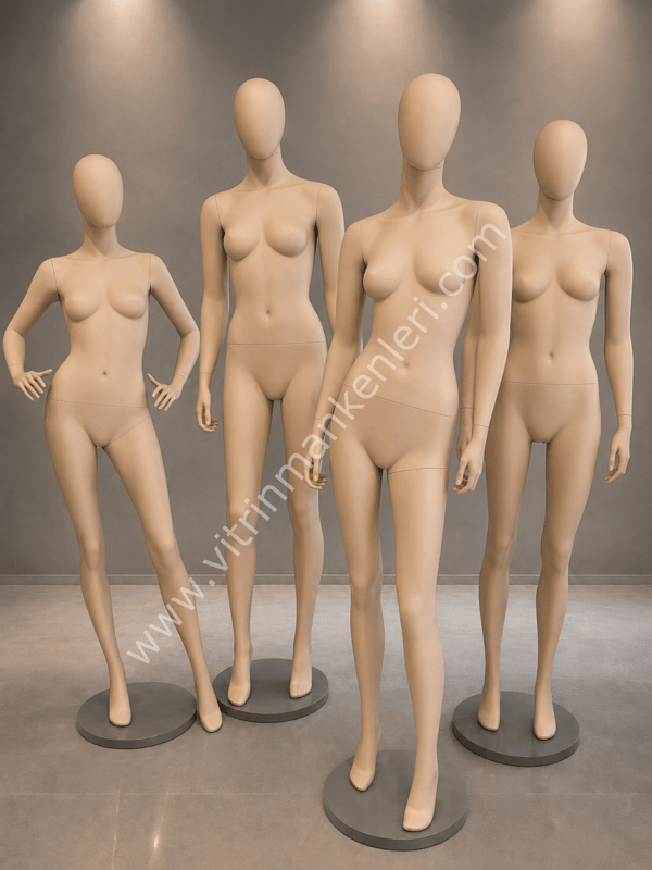 4''LÜ SET BAYAN POLYESTER VİTRİN MANKENLERİ