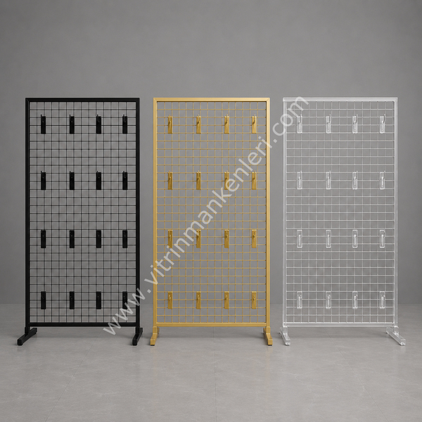 AYAKLI TEL PANO 80X100 CM GOLD RENK 4X4 SIK TELLİ 20 ADET 15 CM KANCA DAHİL