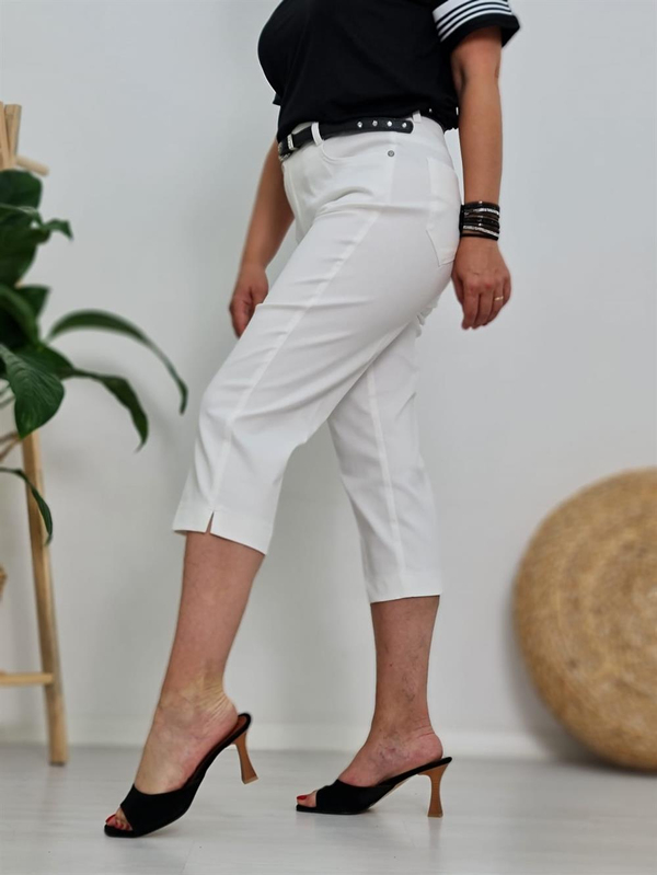 FELİX10418 Beyaz Capri Pantolon