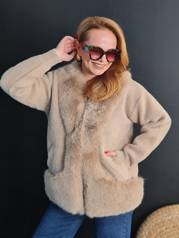 FELİX10999 Kürklü Angora Vizon Ceket-Mont
