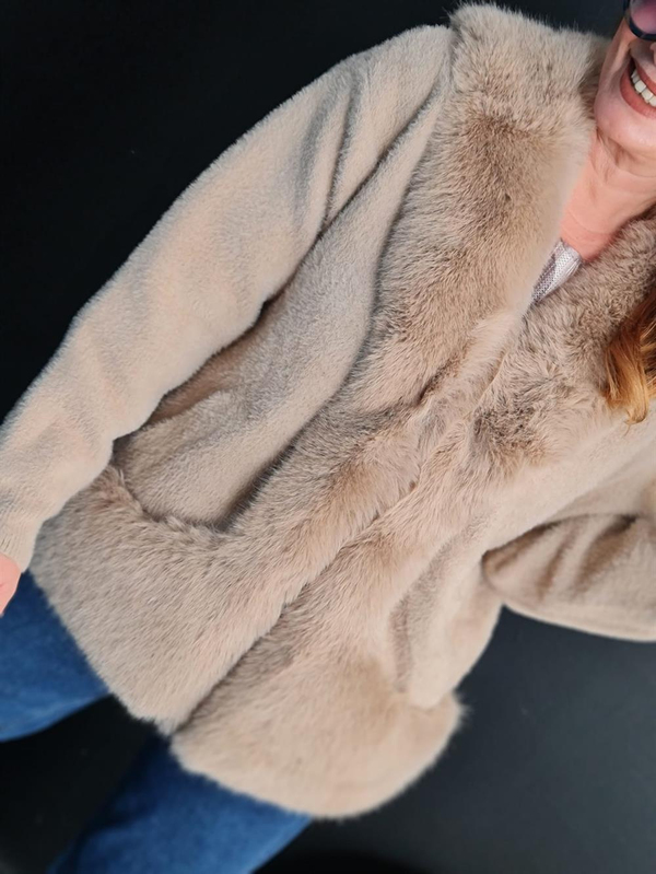 FELİX10999 Kürklü Angora Vizon Ceket-Mont
