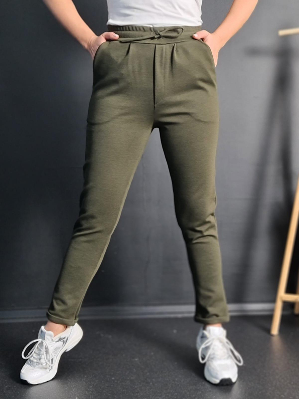 FELİX11252 Duble Paça Çelik Örgü Haki Yeşil Pantolon
