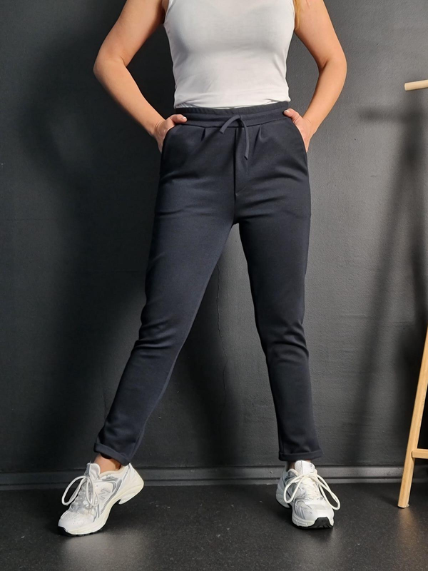 FELİX11253 Duble Paça Çelik Örgü Lacivert Pantolon