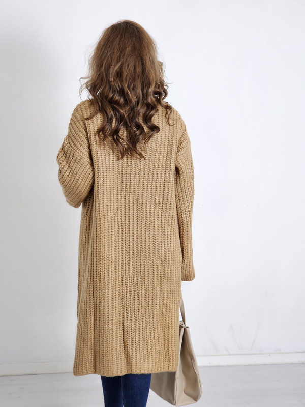 FELİX12722 Selanik Örgü Yumoş Camel Hırka