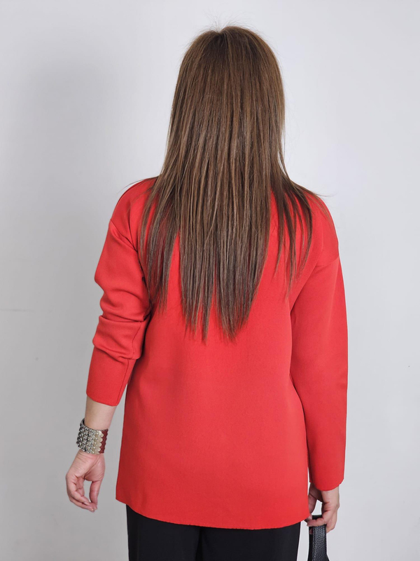 FELİX12872 Kırmızı Blazer Triko Ceket