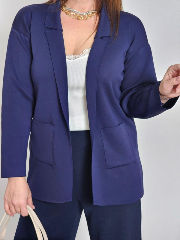 FELİX12873 Lacivert Blazer Triko Ceket