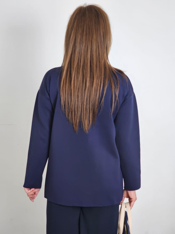 FELİX12873 Lacivert Blazer Triko Ceket