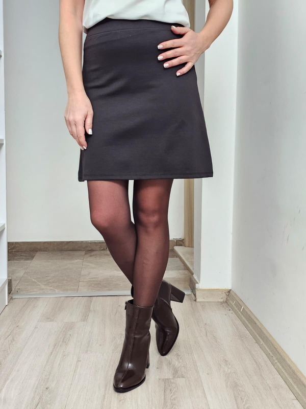 FELİX14578 Kahverengi Çelik Çan Kısa Etek