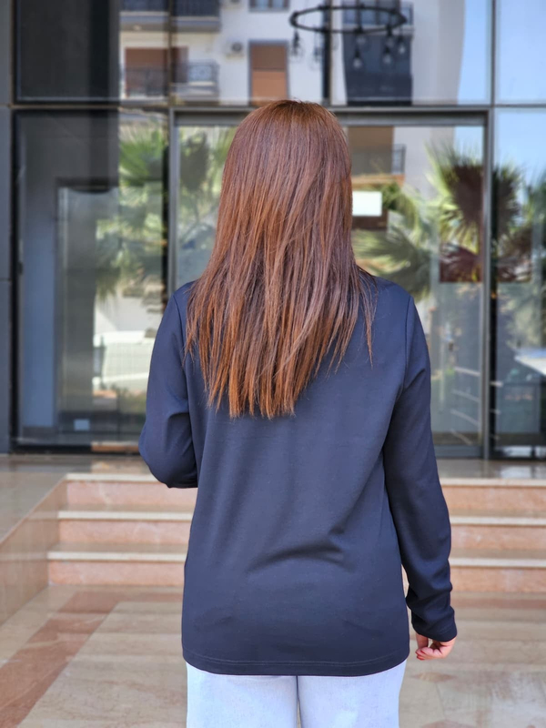 FELİX15551 Yandan Cepli İki Düğme Koyu Lacivert Cotton Blazer Ceket