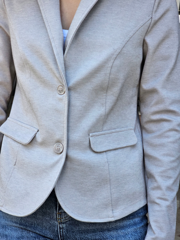 FELİX15553 İki Düğmeli Bej Melanj Blazer Ceket