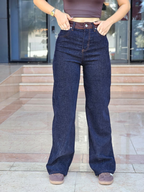 FELİX15605 Kahve Garnili Koyu Lacivert Pantolon