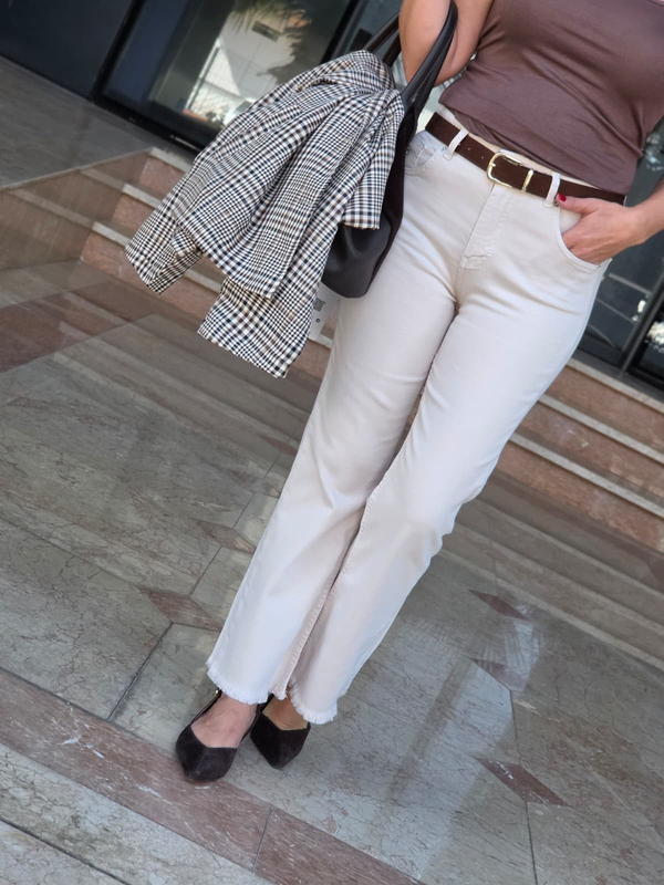 FELİX15628 Paça Püsküllü Taş Rengi Jean Pantolon