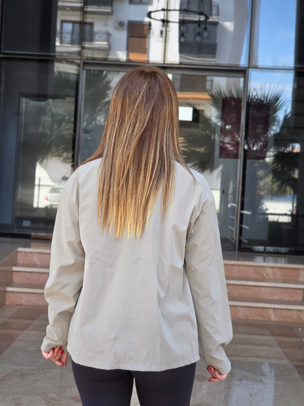 FELİX15645 Vizon Astarlı Siyah Yağmurluk Mont