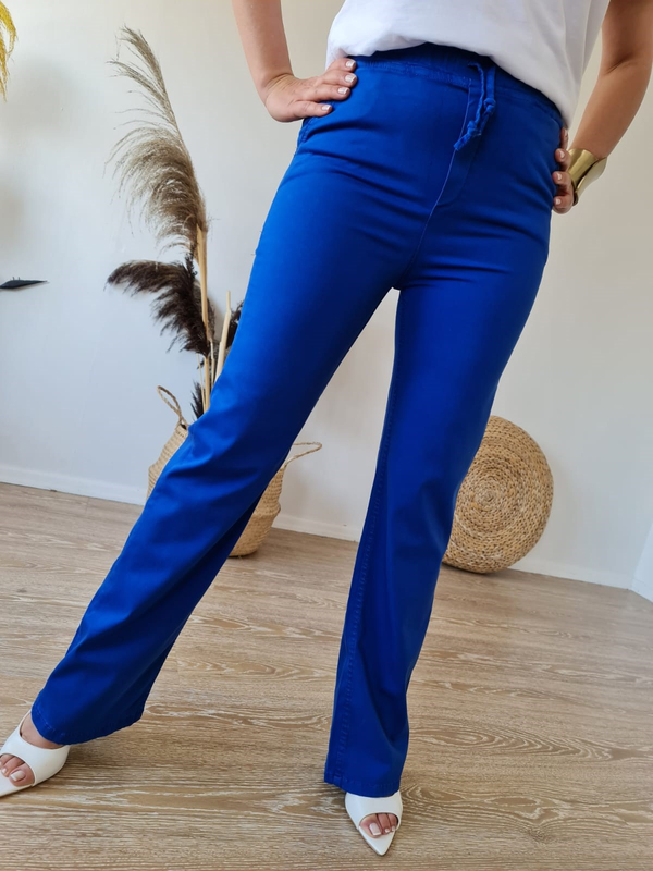 FELİX8277 İndigo Bol Paça Pantolon