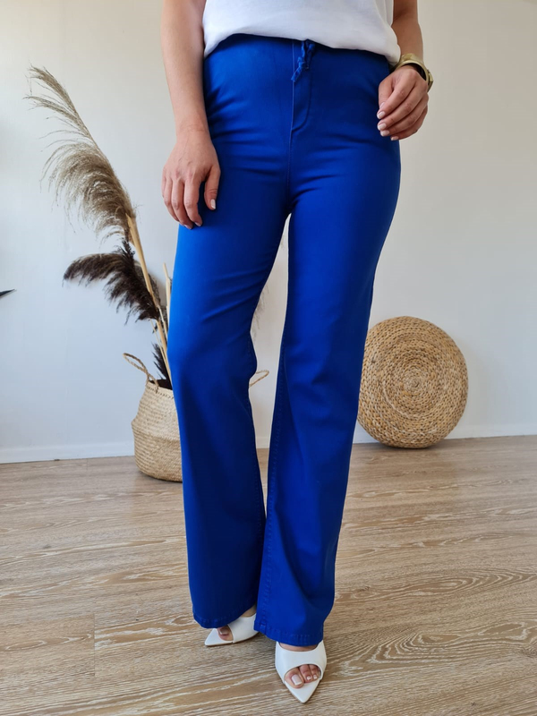 FELİX8277 İndigo Bol Paça Pantolon