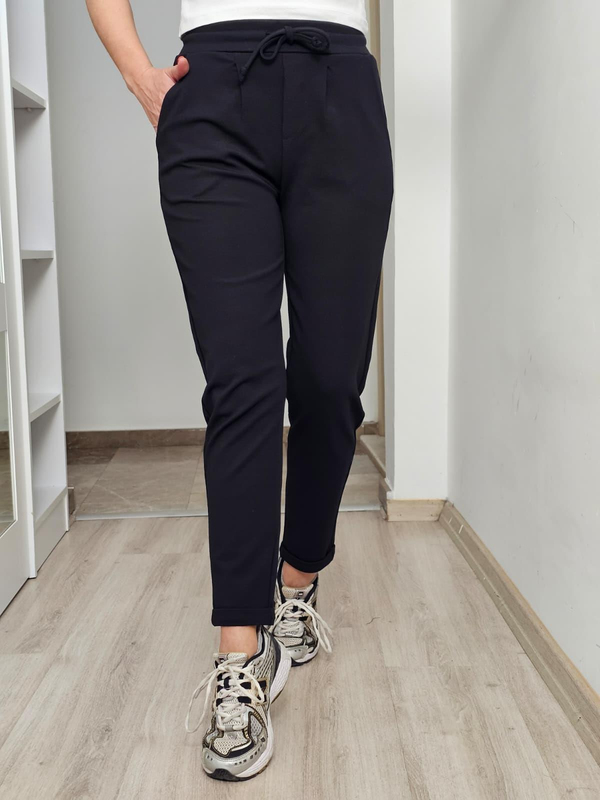 FELİX9191 Siyah Duble Paça Çelik Örgü Pantolon