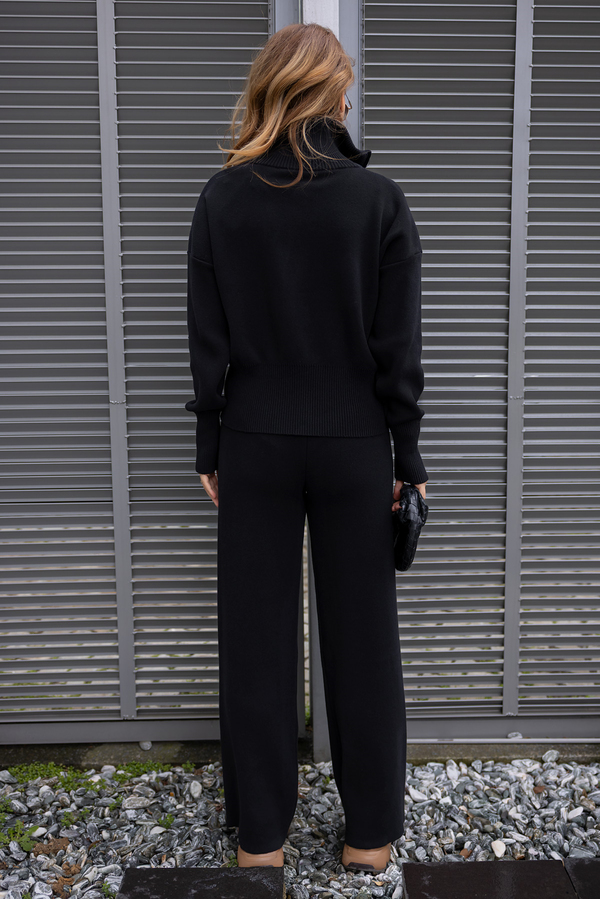 Premium Çift Fermuarlı Takım - SİYAH