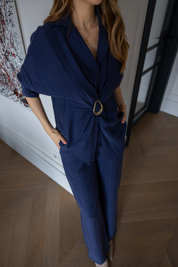 Tensel Kumaş Premium Takım - LACİVERT