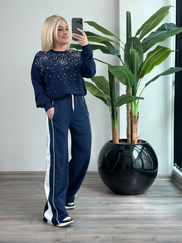 Arabiyeli Alt Eşofman LACİVERT-23KALT000034