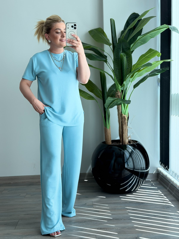 Basic İkili Modal Takım BEBE MAVİ-23MeUST00165
