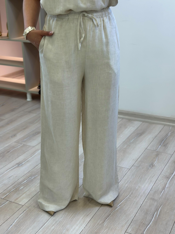 Beli Lastiki Salaş Pantolon TAŞ-23YALT000062