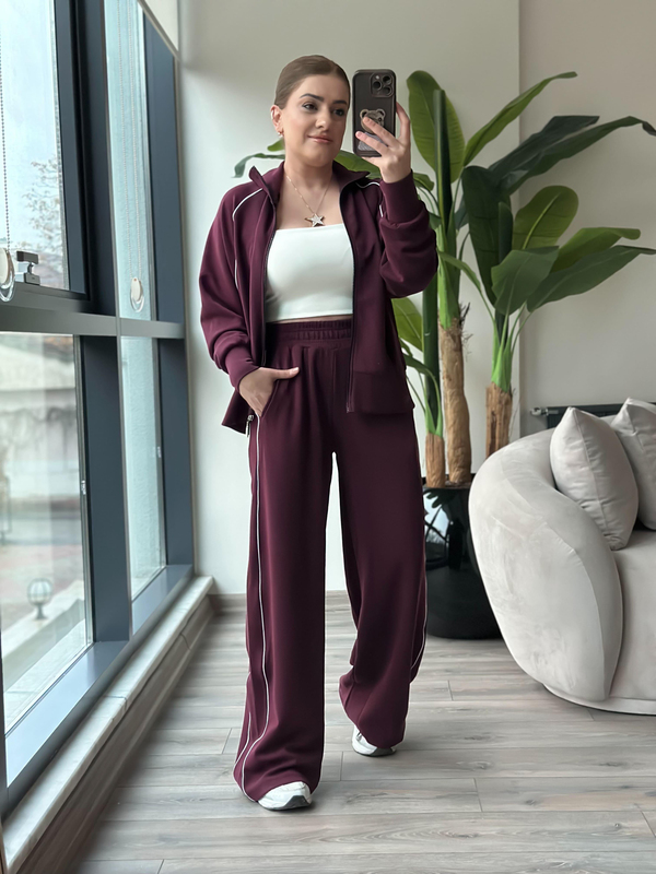 Biye Geçişli Oysho Kumaş Takım BORDO-23KUST000130