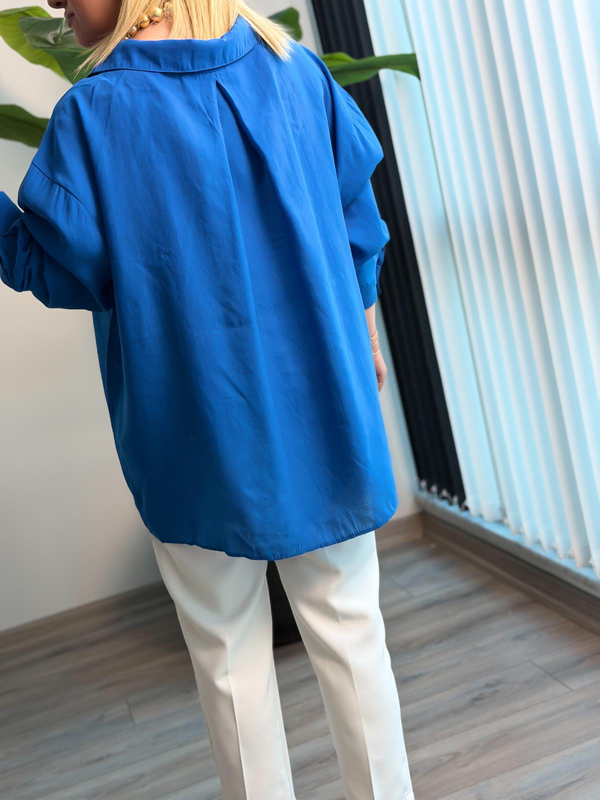 Düşük Omuzlu Oversize Gömlek SAKS-23YUST000289