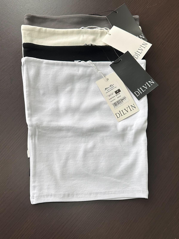 full Likralı Dilvin Crop BEYAZ-23KUST000100