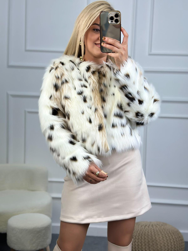 Leopar Tüylü Kürk EKRU-23MeDIS00007