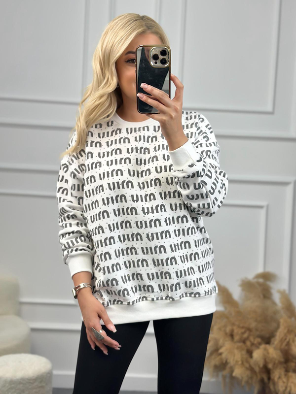 Miu Miu Taşlı Sweatshirt BEYAZ-23KUST000078