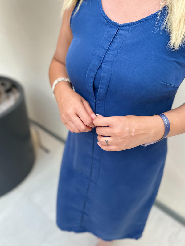 Önden Dikişli Çan Elbise LARCİVET-23YELB000122