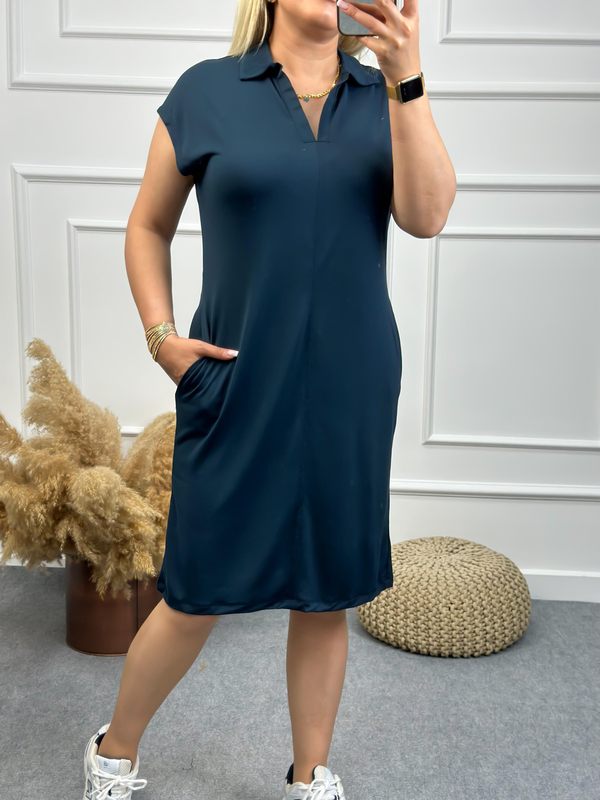 Polo Yaka Modal Kumaş Elbise LARCİVET-23YELB000087
