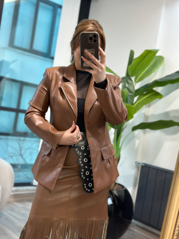 Suni Deri Blazer Ceket TABA-23MeDIS00020