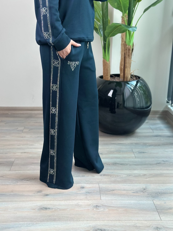 Taş İşleme Şerit Detaylı Spor Takım LACİVERT-23KUST000144