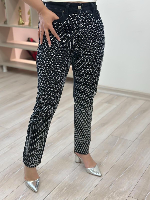 Taşlı Mom Fit Jean FÜME-23YALT000076