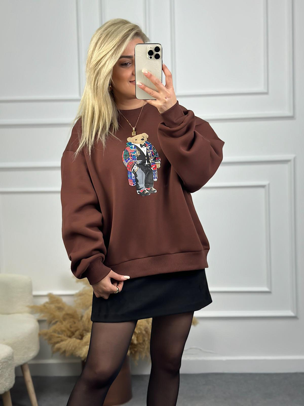 Teddy Sweat KAHVE-23KUST000104