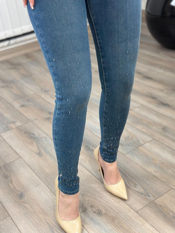 Tint  Taşlı Dar Paca Skinny Jean MAVİ-23MeALT00113