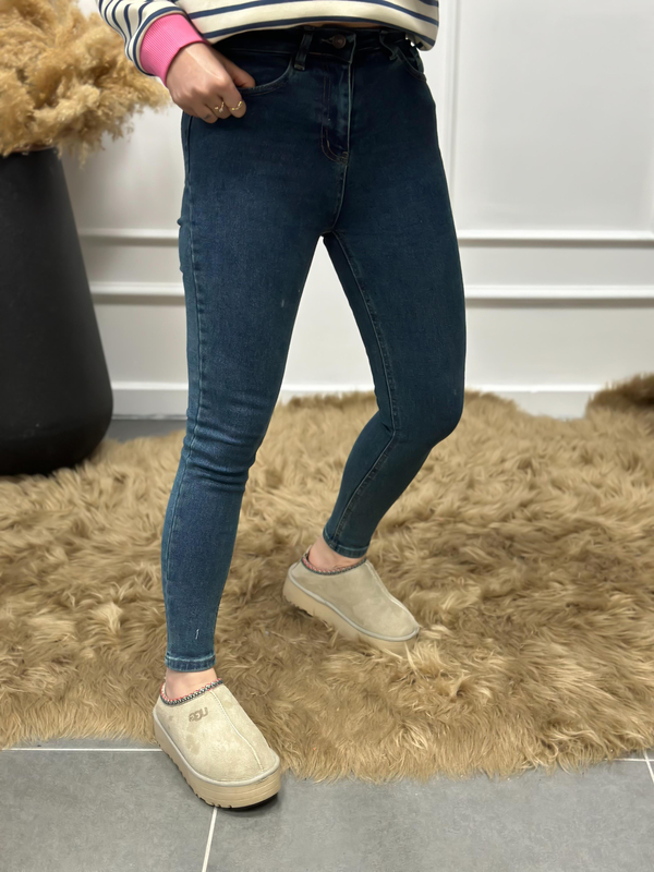 Yüksek Bel Skinny Jean KOYU MAVİ-23KYeni00075