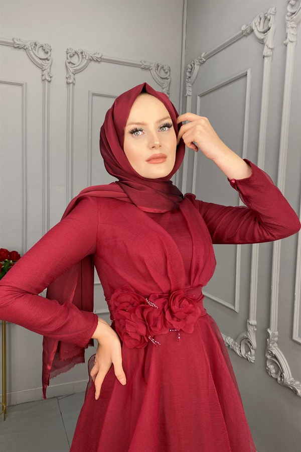 Ahenk Abiye - Bordo