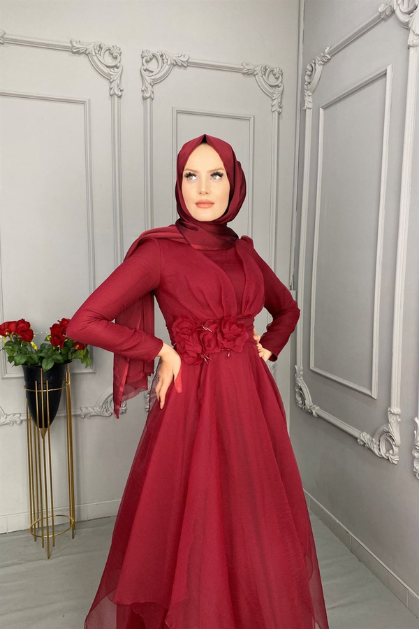 Ahenk Abiye - Bordo