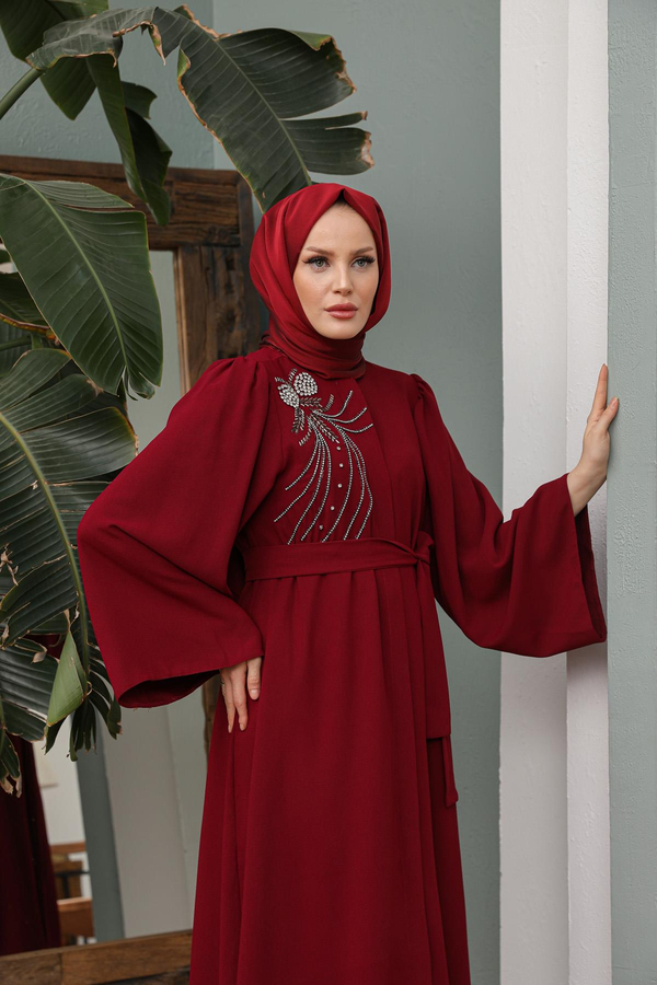 Ahsen Abaya - Bordo